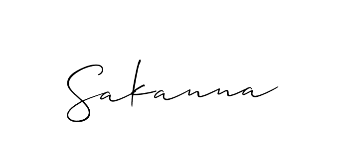 Best and Professional Signature Style for Sakanna. Allison_Script Best Signature Style Collection. Sakanna signature style 2 images and pictures png