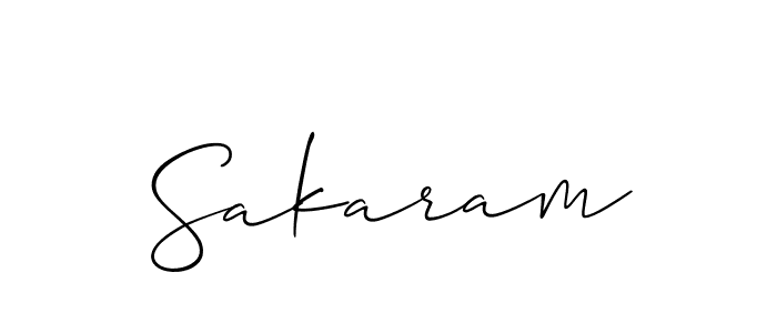 Sakaram stylish signature style. Best Handwritten Sign (Allison_Script) for my name. Handwritten Signature Collection Ideas for my name Sakaram. Sakaram signature style 2 images and pictures png