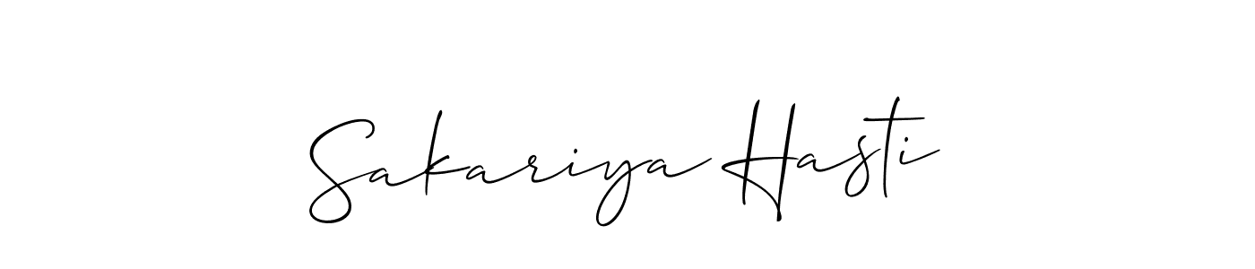 You should practise on your own different ways (Allison_Script) to write your name (Sakariya Hasti) in signature. don't let someone else do it for you. Sakariya Hasti signature style 2 images and pictures png