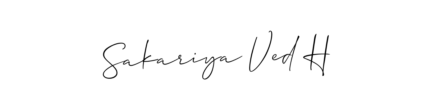 Create a beautiful signature design for name Sakariya Ved H. With this signature (Allison_Script) fonts, you can make a handwritten signature for free. Sakariya Ved H signature style 2 images and pictures png
