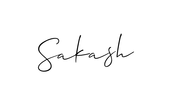 Sakash stylish signature style. Best Handwritten Sign (Allison_Script) for my name. Handwritten Signature Collection Ideas for my name Sakash. Sakash signature style 2 images and pictures png