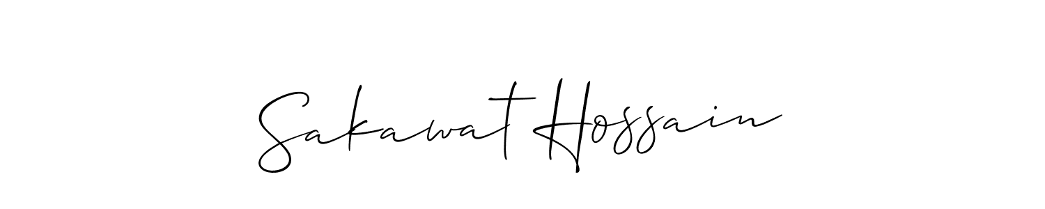 Also we have Sakawat Hossain name is the best signature style. Create professional handwritten signature collection using Allison_Script autograph style. Sakawat Hossain signature style 2 images and pictures png