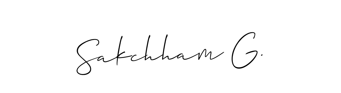 Sakchham G. stylish signature style. Best Handwritten Sign (Allison_Script) for my name. Handwritten Signature Collection Ideas for my name Sakchham G.. Sakchham G. signature style 2 images and pictures png