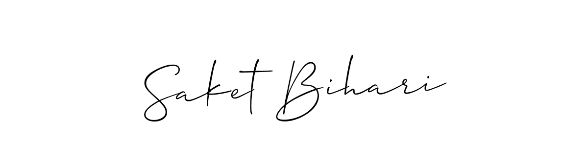 You should practise on your own different ways (Allison_Script) to write your name (Saket Bihari) in signature. don't let someone else do it for you. Saket Bihari signature style 2 images and pictures png