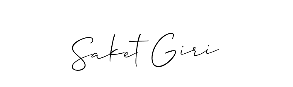 It looks lik you need a new signature style for name Saket Giri. Design unique handwritten (Allison_Script) signature with our free signature maker in just a few clicks. Saket Giri signature style 2 images and pictures png