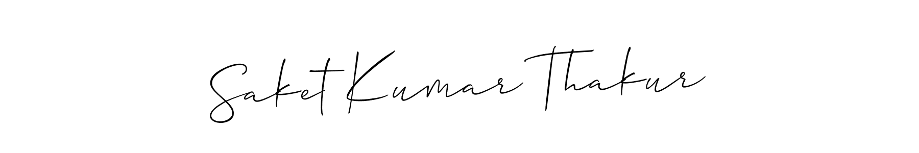 Also we have Saket Kumar Thakur name is the best signature style. Create professional handwritten signature collection using Allison_Script autograph style. Saket Kumar Thakur signature style 2 images and pictures png