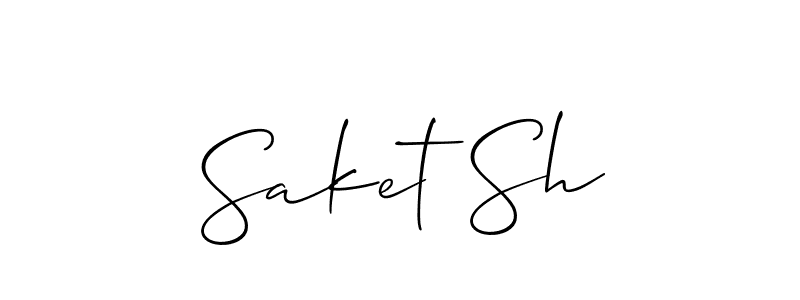 Also we have Saket Sh name is the best signature style. Create professional handwritten signature collection using Allison_Script autograph style. Saket Sh signature style 2 images and pictures png