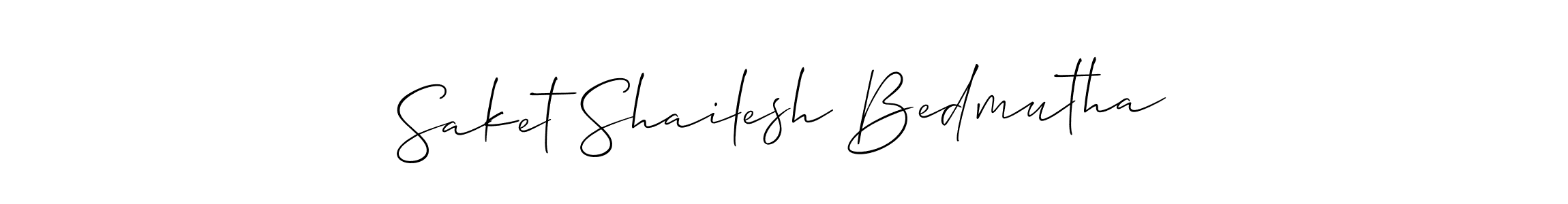 Similarly Allison_Script is the best handwritten signature design. Signature creator online .You can use it as an online autograph creator for name Saket Shailesh Bedmutha. Saket Shailesh Bedmutha signature style 2 images and pictures png