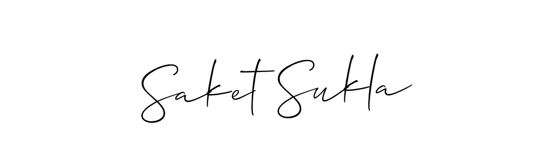 How to Draw Saket Sukla signature style? Allison_Script is a latest design signature styles for name Saket Sukla. Saket Sukla signature style 2 images and pictures png