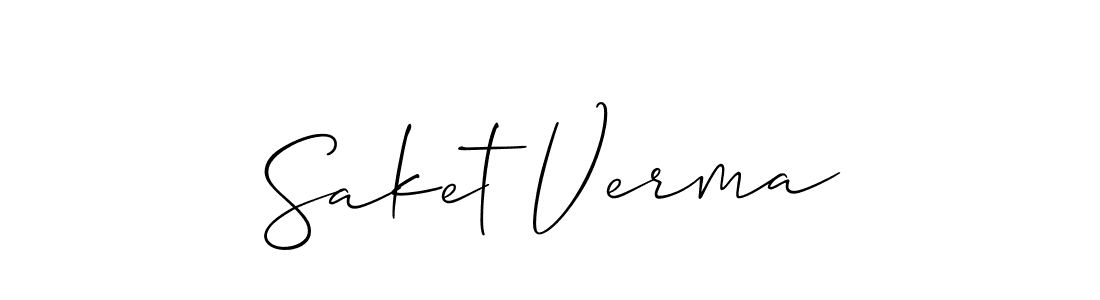 Also we have Saket Verma name is the best signature style. Create professional handwritten signature collection using Allison_Script autograph style. Saket Verma signature style 2 images and pictures png