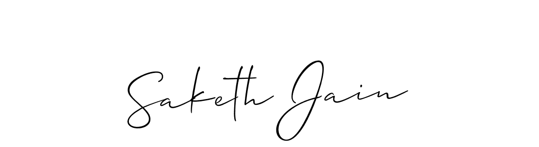 Best and Professional Signature Style for Saketh Jain. Allison_Script Best Signature Style Collection. Saketh Jain signature style 2 images and pictures png