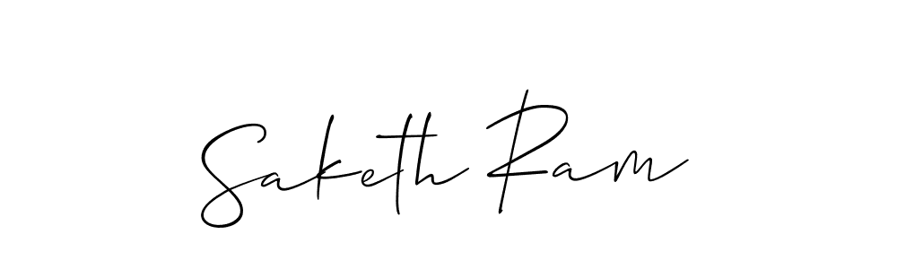 Make a beautiful signature design for name Saketh Ram. With this signature (Allison_Script) style, you can create a handwritten signature for free. Saketh Ram signature style 2 images and pictures png
