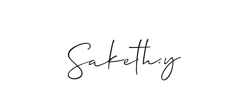 It looks lik you need a new signature style for name Saketh.y. Design unique handwritten (Allison_Script) signature with our free signature maker in just a few clicks. Saketh.y signature style 2 images and pictures png