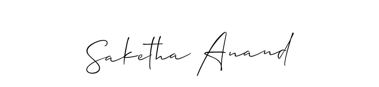 Make a beautiful signature design for name Saketha Anand. With this signature (Allison_Script) style, you can create a handwritten signature for free. Saketha Anand signature style 2 images and pictures png