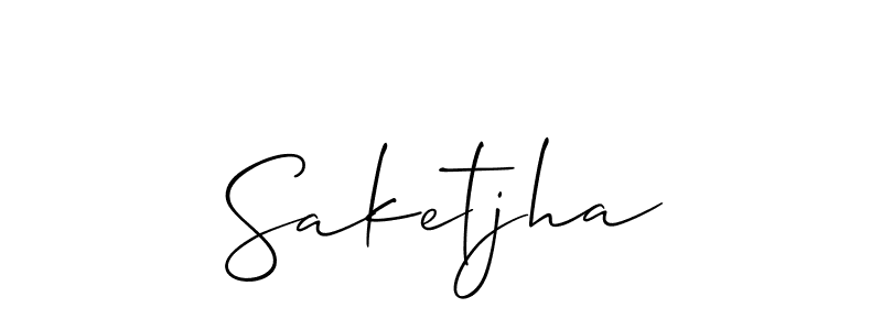 Similarly Allison_Script is the best handwritten signature design. Signature creator online .You can use it as an online autograph creator for name Saketjha. Saketjha signature style 2 images and pictures png