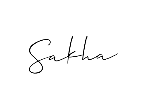 Also we have Sakha name is the best signature style. Create professional handwritten signature collection using Allison_Script autograph style. Sakha signature style 2 images and pictures png