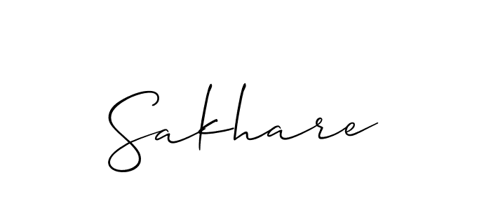 It looks lik you need a new signature style for name Sakhare. Design unique handwritten (Allison_Script) signature with our free signature maker in just a few clicks. Sakhare signature style 2 images and pictures png