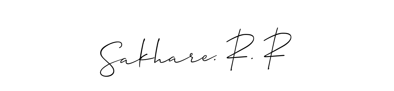 Create a beautiful signature design for name Sakhare. R. R. With this signature (Allison_Script) fonts, you can make a handwritten signature for free. Sakhare. R. R signature style 2 images and pictures png