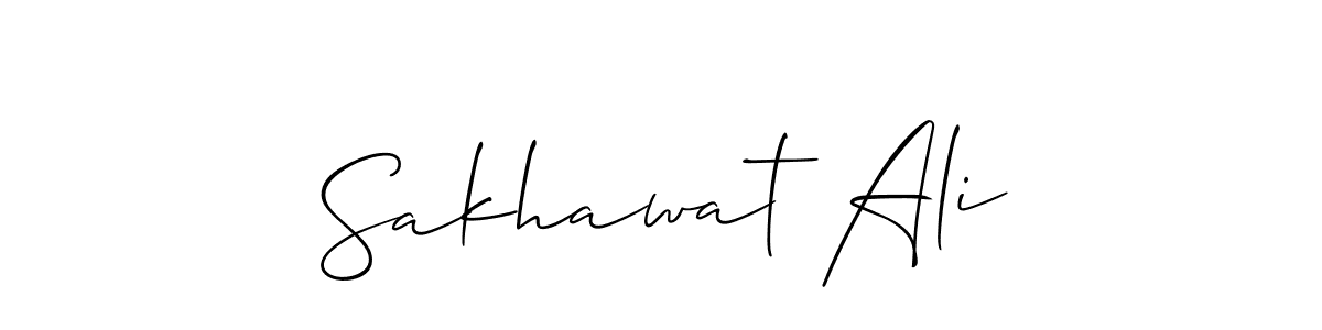 How to Draw Sakhawat Ali signature style? Allison_Script is a latest design signature styles for name Sakhawat Ali. Sakhawat Ali signature style 2 images and pictures png