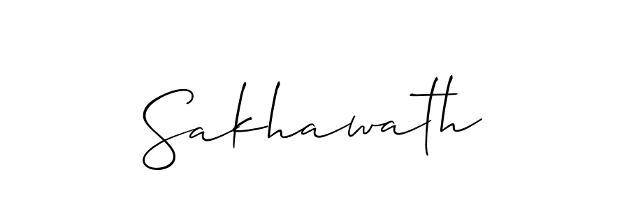 How to make Sakhawath signature? Allison_Script is a professional autograph style. Create handwritten signature for Sakhawath name. Sakhawath signature style 2 images and pictures png