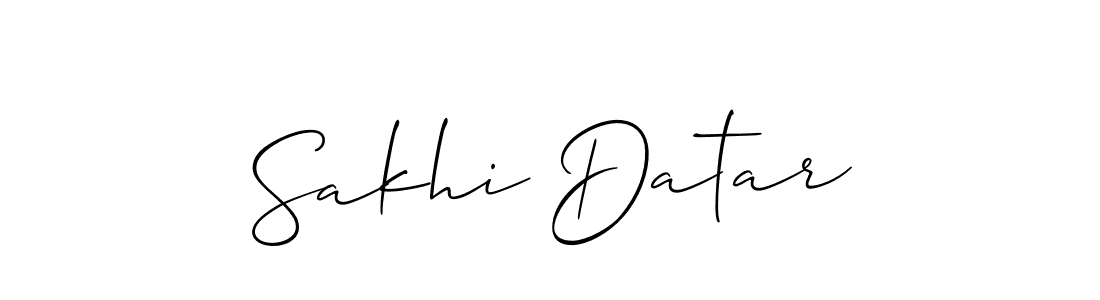 Similarly Allison_Script is the best handwritten signature design. Signature creator online .You can use it as an online autograph creator for name Sakhi Datar. Sakhi Datar signature style 2 images and pictures png