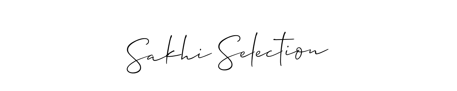 You can use this online signature creator to create a handwritten signature for the name Sakhi Selection. This is the best online autograph maker. Sakhi Selection signature style 2 images and pictures png