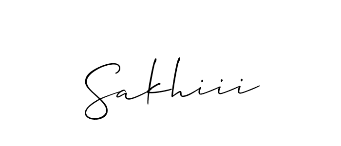 if you are searching for the best signature style for your name Sakhiii. so please give up your signature search. here we have designed multiple signature styles  using Allison_Script. Sakhiii signature style 2 images and pictures png
