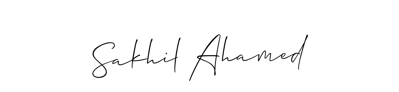 Sakhil Ahamed stylish signature style. Best Handwritten Sign (Allison_Script) for my name. Handwritten Signature Collection Ideas for my name Sakhil Ahamed. Sakhil Ahamed signature style 2 images and pictures png