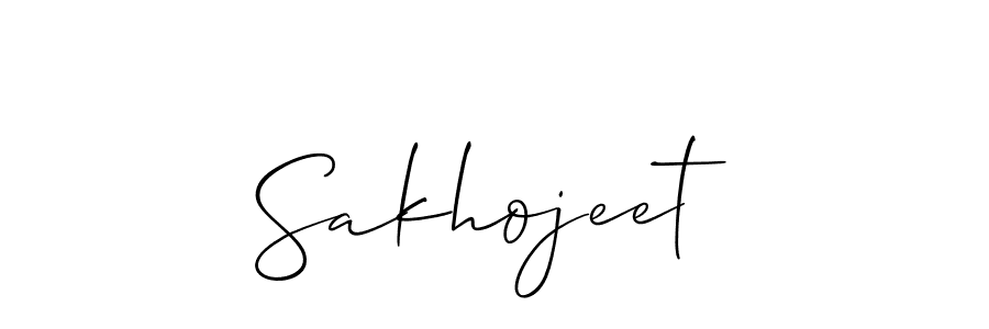 Make a beautiful signature design for name Sakhojeet. With this signature (Allison_Script) style, you can create a handwritten signature for free. Sakhojeet signature style 2 images and pictures png