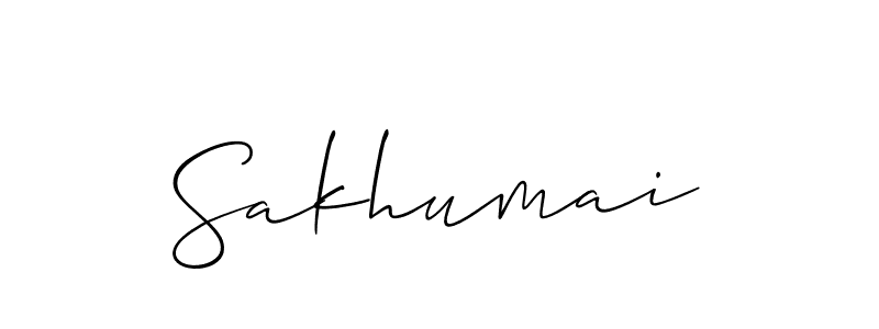 How to make Sakhumai signature? Allison_Script is a professional autograph style. Create handwritten signature for Sakhumai name. Sakhumai signature style 2 images and pictures png