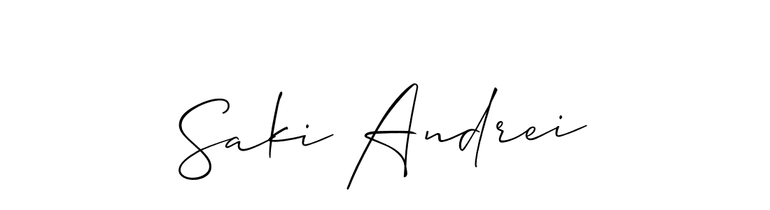 See photos of Saki Andrei official signature by Spectra . Check more albums & portfolios. Read reviews & check more about Allison_Script font. Saki Andrei signature style 2 images and pictures png