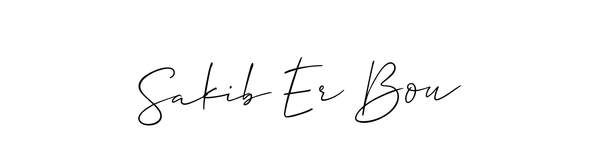 Design your own signature with our free online signature maker. With this signature software, you can create a handwritten (Allison_Script) signature for name Sakib Er Bou. Sakib Er Bou signature style 2 images and pictures png