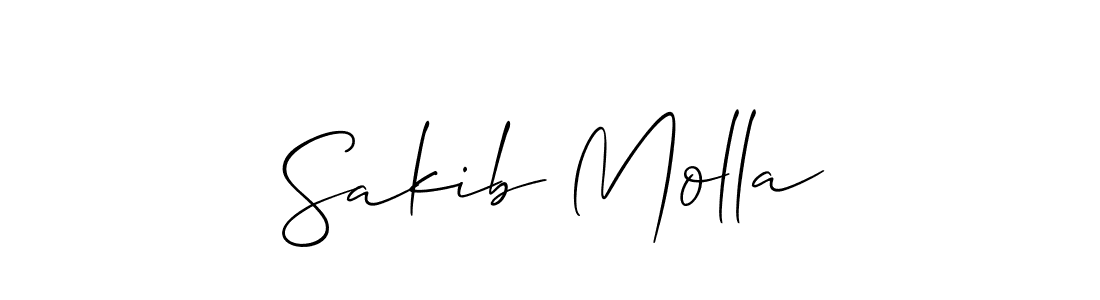Design your own signature with our free online signature maker. With this signature software, you can create a handwritten (Allison_Script) signature for name Sakib Molla. Sakib Molla signature style 2 images and pictures png
