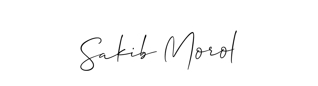 It looks lik you need a new signature style for name Sakib Morol. Design unique handwritten (Allison_Script) signature with our free signature maker in just a few clicks. Sakib Morol signature style 2 images and pictures png