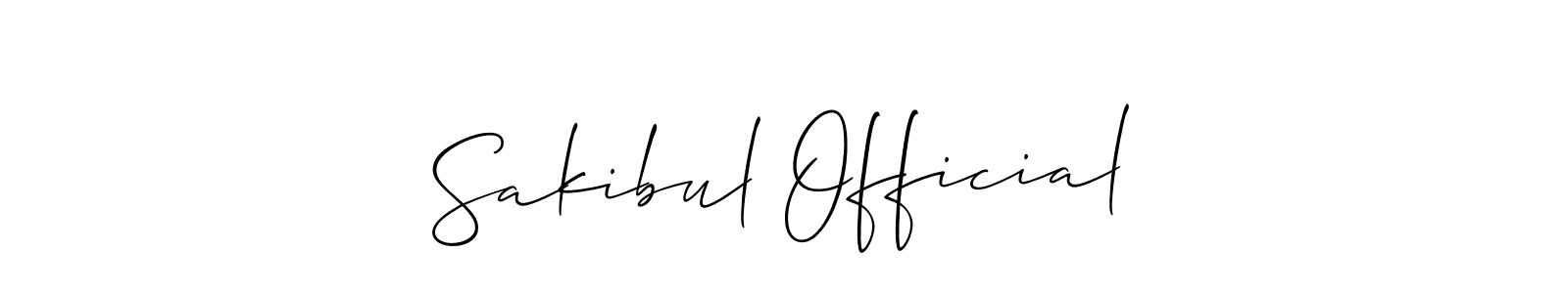 Also we have Sakibul Official name is the best signature style. Create professional handwritten signature collection using Allison_Script autograph style. Sakibul Official signature style 2 images and pictures png