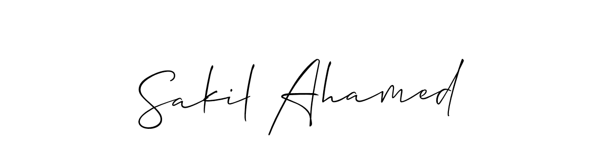 Design your own signature with our free online signature maker. With this signature software, you can create a handwritten (Allison_Script) signature for name Sakil Ahamed. Sakil Ahamed signature style 2 images and pictures png