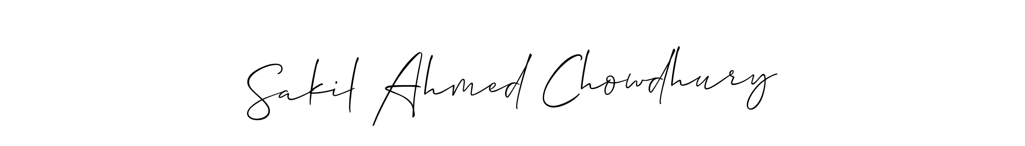 Use a signature maker to create a handwritten signature online. With this signature software, you can design (Allison_Script) your own signature for name Sakil Ahmed Chowdhury. Sakil Ahmed Chowdhury signature style 2 images and pictures png