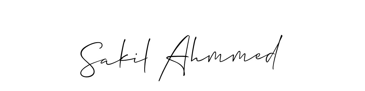It looks lik you need a new signature style for name Sakil Ahmmed. Design unique handwritten (Allison_Script) signature with our free signature maker in just a few clicks. Sakil Ahmmed signature style 2 images and pictures png