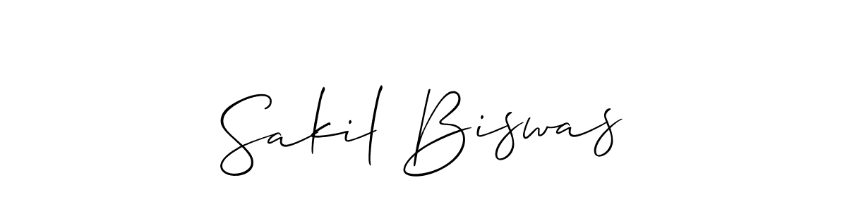 Sakil Biswas stylish signature style. Best Handwritten Sign (Allison_Script) for my name. Handwritten Signature Collection Ideas for my name Sakil Biswas. Sakil Biswas signature style 2 images and pictures png