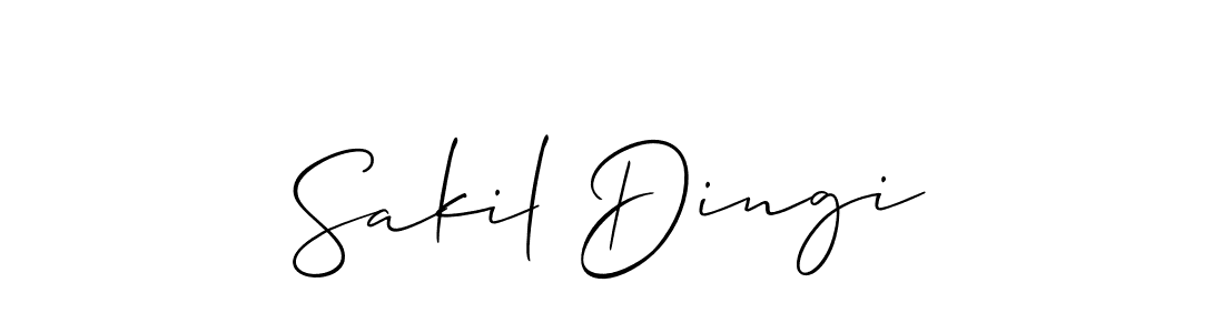 Design your own signature with our free online signature maker. With this signature software, you can create a handwritten (Allison_Script) signature for name Sakil Dingi. Sakil Dingi signature style 2 images and pictures png