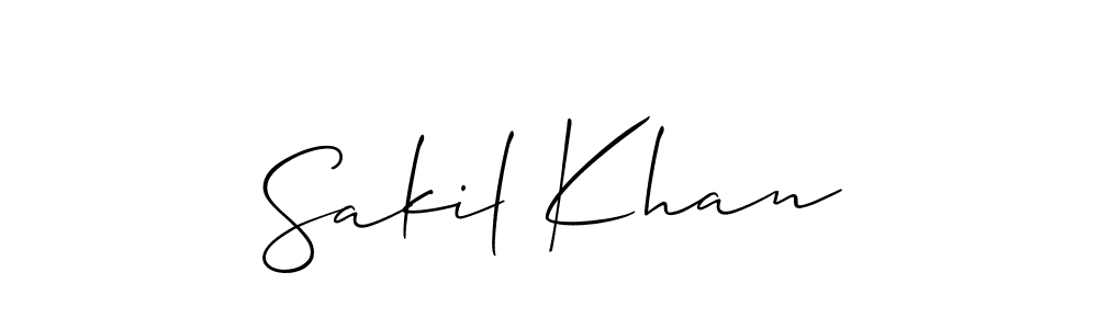 How to Draw Sakil Khan signature style? Allison_Script is a latest design signature styles for name Sakil Khan. Sakil Khan signature style 2 images and pictures png