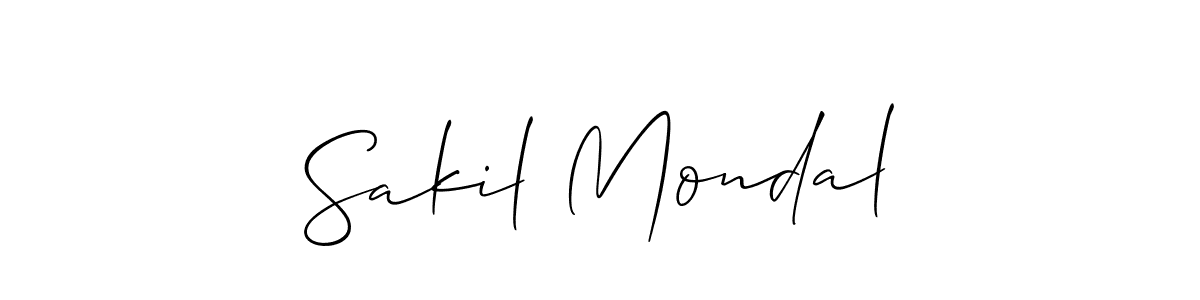 Design your own signature with our free online signature maker. With this signature software, you can create a handwritten (Allison_Script) signature for name Sakil Mondal. Sakil Mondal signature style 2 images and pictures png