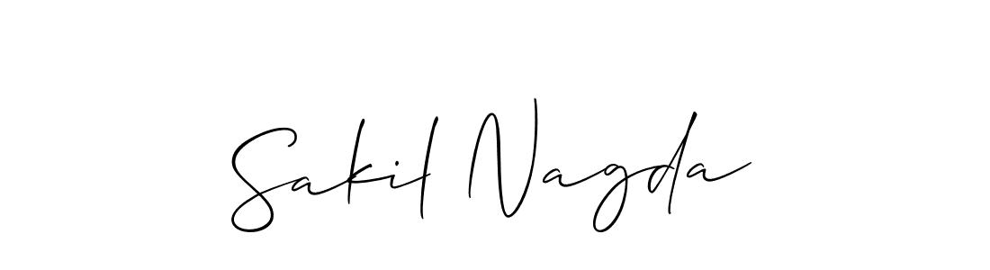 Also You can easily find your signature by using the search form. We will create Sakil Nagda name handwritten signature images for you free of cost using Allison_Script sign style. Sakil Nagda signature style 2 images and pictures png