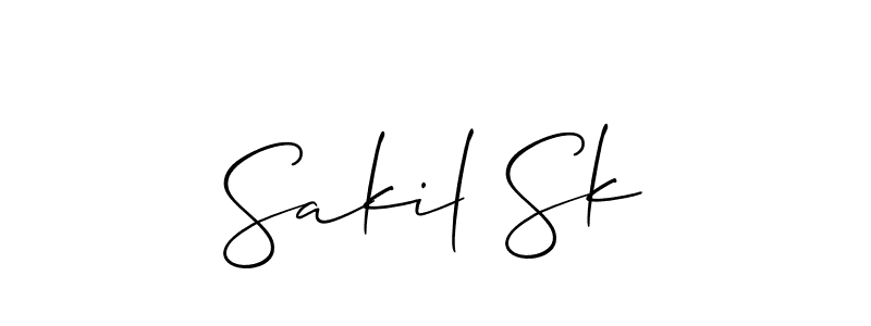 How to Draw Sakil Sk signature style? Allison_Script is a latest design signature styles for name Sakil Sk. Sakil Sk signature style 2 images and pictures png