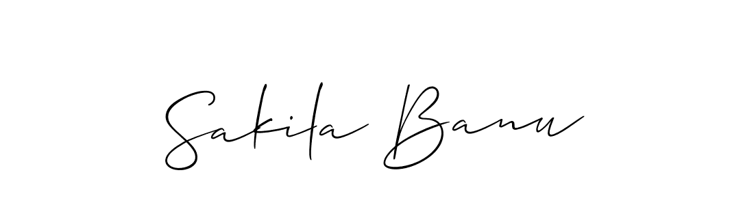 Create a beautiful signature design for name Sakila Banu. With this signature (Allison_Script) fonts, you can make a handwritten signature for free. Sakila Banu signature style 2 images and pictures png