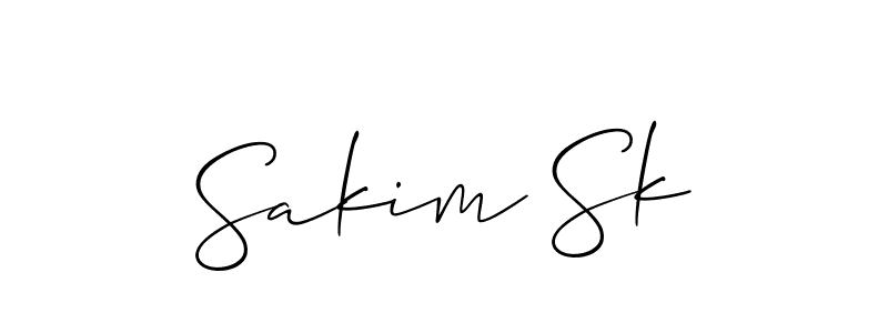 How to make Sakim Sk signature? Allison_Script is a professional autograph style. Create handwritten signature for Sakim Sk name. Sakim Sk signature style 2 images and pictures png