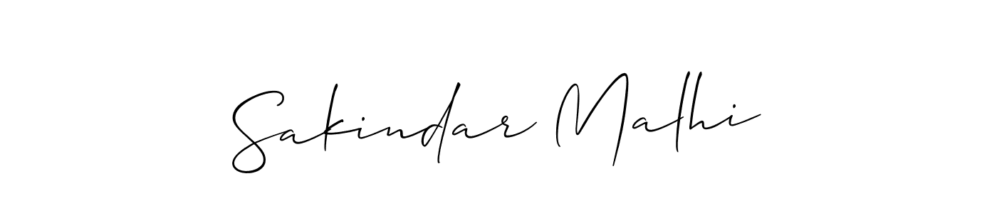 How to make Sakindar Malhi signature? Allison_Script is a professional autograph style. Create handwritten signature for Sakindar Malhi name. Sakindar Malhi signature style 2 images and pictures png