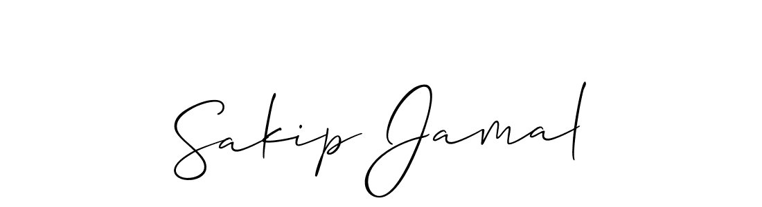 Design your own signature with our free online signature maker. With this signature software, you can create a handwritten (Allison_Script) signature for name Sakip Jamal. Sakip Jamal signature style 2 images and pictures png