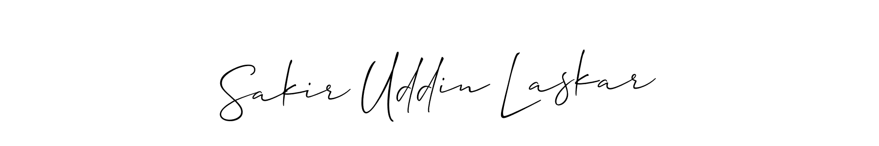 Also You can easily find your signature by using the search form. We will create Sakir Uddin Laskar name handwritten signature images for you free of cost using Allison_Script sign style. Sakir Uddin Laskar signature style 2 images and pictures png