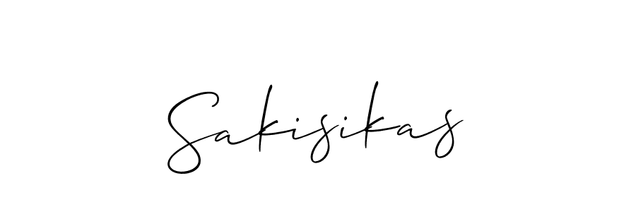 Create a beautiful signature design for name Sakisikas. With this signature (Allison_Script) fonts, you can make a handwritten signature for free. Sakisikas signature style 2 images and pictures png